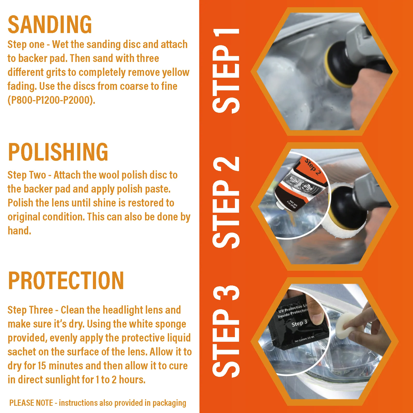 Xtremeauto Headlight Restoration Kit, With Drill Attachment - Image 4